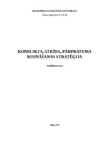 Referāts 'Konflikta risināšanas stratēģija', 1.