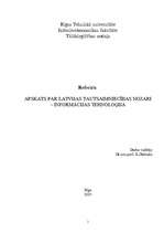 Referāts 'Apskats par Latvijas tautsaimniecības nozari – informācijas tehnoloģija', 1.