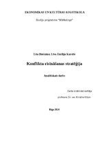 Referāts 'Konfliktu risināšanas stratēģija', 1.