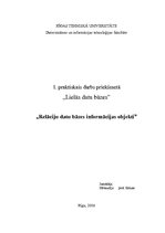 Referāts 'Lielās datu bāzes "Relāciju datu bāzes informācijas objekti"', 1.