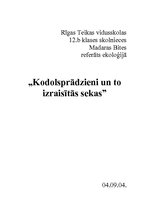 Referāts 'Kodolsprādzieni un to izraisītās sekas', 1.