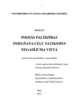 Referāts 'Pirmās palīdzības sniegšana ceļu satiksmes negadījuma vietā', 1.