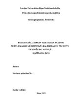 Referāts 'Psihosociālie darba vides riska faktori   neatliekamās medicīniskās palīdzības u', 1.