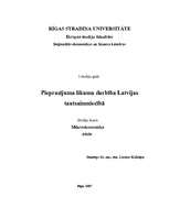 Referāts 'Pieprasījuma likuma darbība Latvijas tautsaimniecībā', 1.