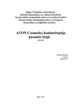 Referāts 'Kompānijas "AVON Cosmetics" konkurētspēja pasaules tirgū', 1.