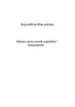 Referāts 'Reģionālā drošības politika. Baltijas valstu ceturtā "republika" - Kaļiņingrada', 1.