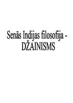 Referāts 'Senās Indijas filosofija - džainisms', 1.