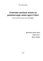 Referāts 'Efektīvākās macīšanās metodes angļu valodas apguvē 9.klasē', 1.