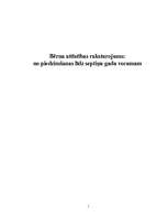 Referāts 'Bērna attīstības raksturojums: no piedzimšanas līdz septiņu gadu vecumam', 1.