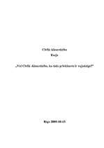 Eseja 'Vai priekšmets "civilā aizsardzība" ir nepieciešams?', 1.