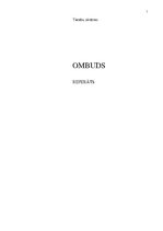 Referāts 'Ombuds', 1.