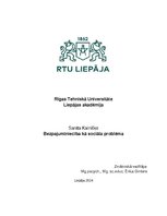 Referāts 'Bezpajumtniecība kā sociāla problēma', 1.