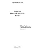 Referāts 'Dena Brauna grāmatas "Zudušais simbols" analīze', 1.