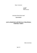 Referāts 'Jauna produkta ieviešanas stratēģija pārtikas tirgū', 3.