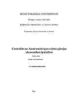 Konspekts 'Centrālās un Austrumeiropas valstu pārejas ekonomikas īpatnības', 1.