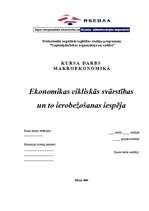 Referāts 'Ekonomikas cikliskās svārstības un to ierobežošanas iespējas', 1.