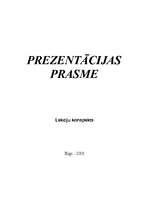 Konspekts 'Prezentācijas prasme', 1.