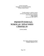 Referāts 'Primitīvisms kā mākslas izpausmes līdzeklis', 1.