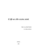 Referāts 'Ceļā uz zilo ezeru zemi', 1.