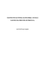 Konspekts 'Taisnīgums kā ētikas kategorija. Sociālā taisnīguma principa ievērošana', 1.