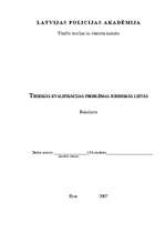 Referāts 'Tiesiskās kvalifikācijas problēmas juridiskās lietās', 1.