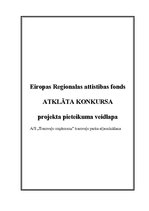 Paraugs 'Eiropas Reģionālās attīstības fonda atklāta konkursa projekta pieteikuma veidlap', 1.