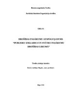 Referāts 'Drošības pasākumu atspoguļojums “Publisku izklaides un svētku pasākumu drošības ', 1.