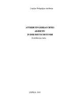 Referāts 'Attributivgebrauchtes Adjektiv in der Deutschstunde', 1.