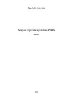 Referāts 'Staļina represīvā politika PSRS', 1.