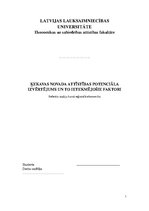 Referāts 'Ķekavas novada attīstības potenciāla izvērtējums un to ietekmējošie faktori', 1.