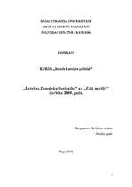 Referāts 'Latvijas Zemnieku Savienības un Zaļās partijas darbība 2008.gadā', 1.