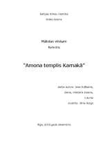 Referāts 'Amona templis Karnakā', 1.