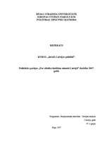 Referāts 'Politiskās partijas "Par cilvēka tiesībām vienotā Latvijā" darbība 2007.gadā', 1.