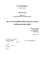 Prakses atskaite 'Ogres novada ieguldījums Rīgas plānošanas reģiona sociālekonomiskajā attīstībā', 1.