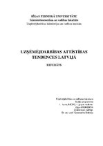 Referāts 'Uzņēmējdarbības attīstības tendences Latvijā', 1.