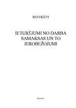 Referāts 'Ieturējumi no darba samaksas un to ierobežojumi', 1.