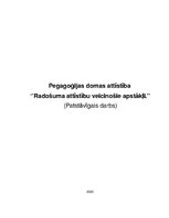 Konspekts 'Pegagoģijas domas attīstība "Radošuma attīstību veicinošie apstākļi." Klasiķu do', 1.