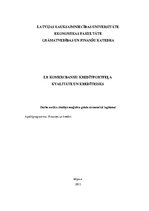 Diplomdarbs 'Latvijas Republikas komercbanku kredītportfeļa kvalitāte un kredītrisks', 1.