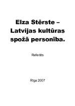 Referāts 'Latviešu dzejniece Elza Stērste', 1.