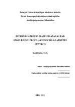 Referāts 'Internās aprūpes māsu zināšanas par izgulējumu profilaksi sociālās aprūpes centr', 1.