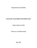 Referāts 'Grupas ceļojuma izstrāde un cenu kalkulācijas', 1.