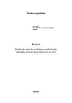 Eseja 'Sabiedrisko attiecību veidošana un sabiedriskās aktivitātes Latvijas Republikas ', 1.