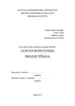 Paraugs 'Lentes konveijera projektēšana', 1.