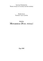 Referāts 'Monarhijas 20.gadsimta nogalē', 1.