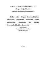 Konspekts 'Rīcības plāns Eiropas komercsabiedrības dibināšanai', 1.