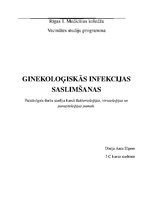 Konspekts 'Ginekoloģiskās infekcijas saslimšanas', 1.