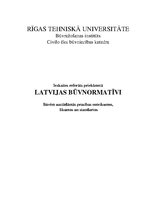 Referāts 'Būvēm uzstādāmās prasības noteikumos, likumos un standartos', 1.