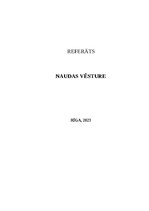 Referāts 'Naudas vēsture', 1.