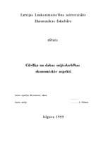 Referāts 'Cilvēka un dabas mijiedarbības ekonomiskie aspekti', 1.