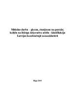 Referāts 'Mākslas darbu klasifikācija Latvijas kombinētajā nomenklatūrā', 1.